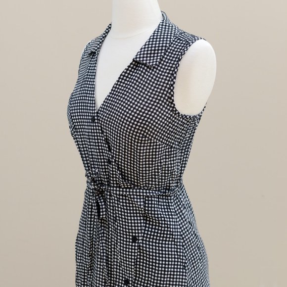 Anthropologie TYLHO Rayon Dress in Gingham Checkered Print XS - Picture 9 of 14